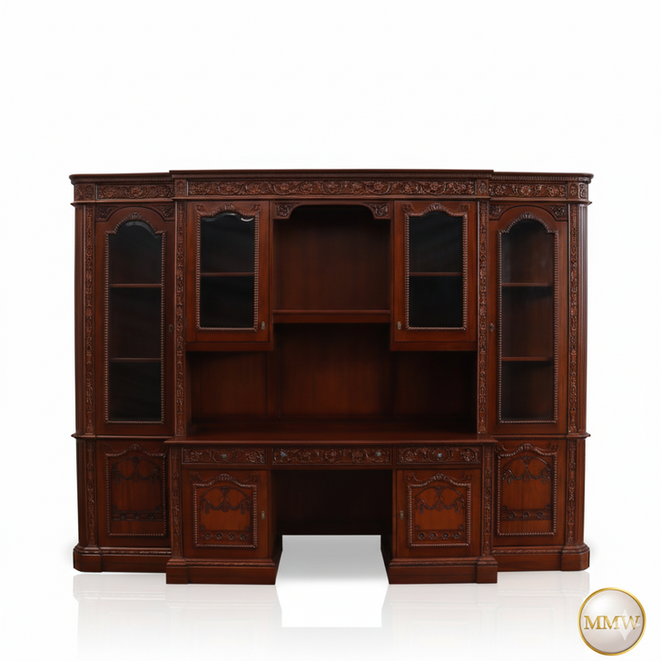 Large Mahogany Resolute Credenza Bookcase