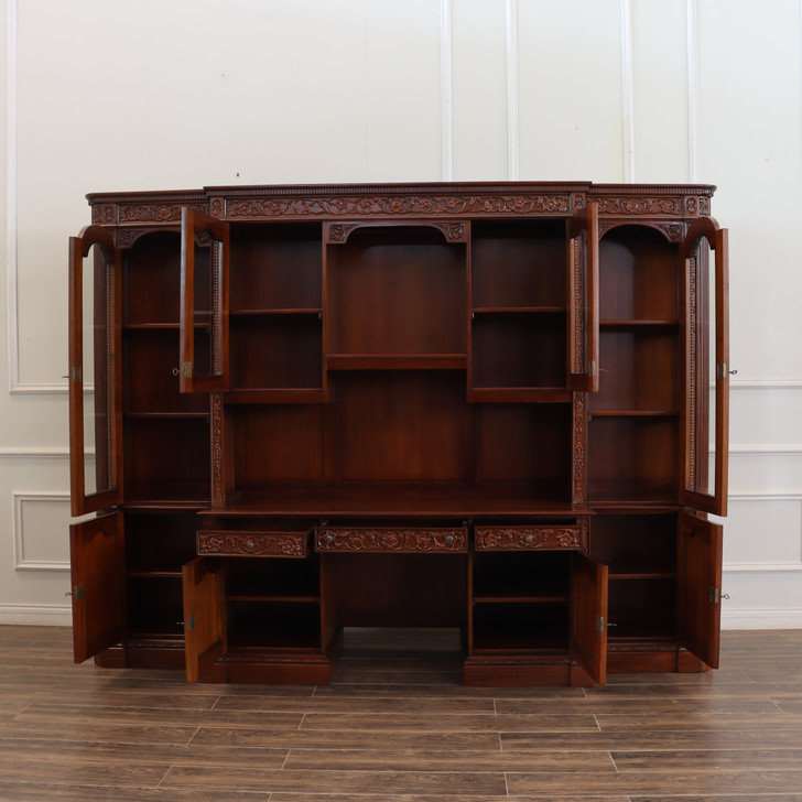 Large Mahogany Resolute Credenza Bookcase