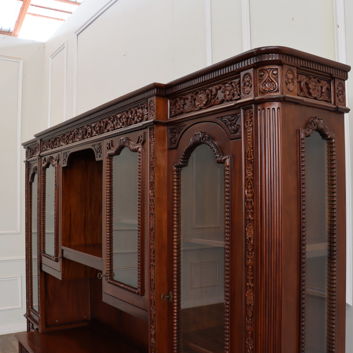 Large Mahogany Resolute Credenza Bookcase