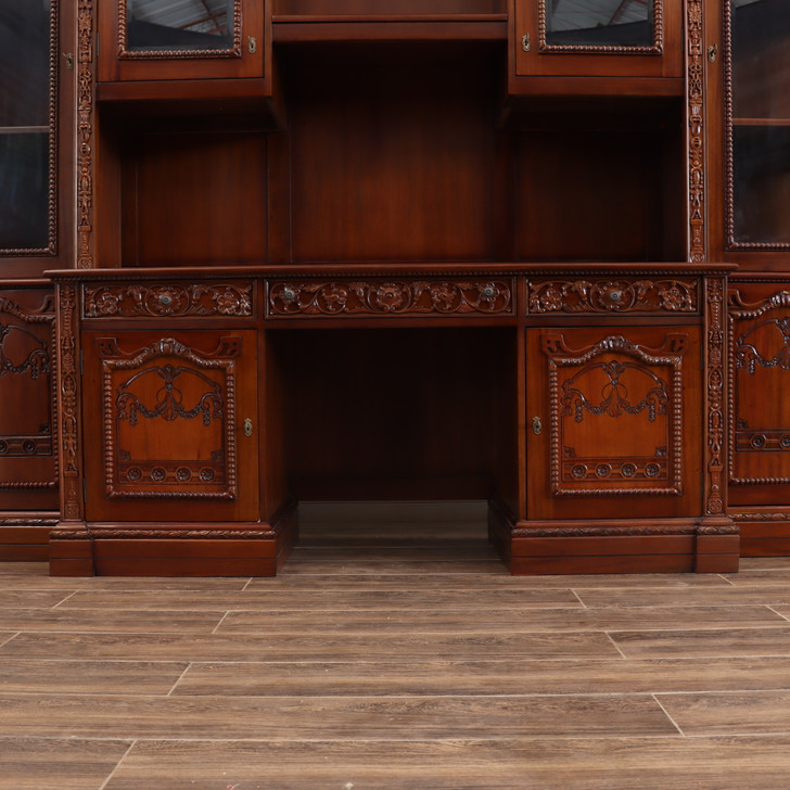 Large Mahogany Resolute Credenza Bookcase