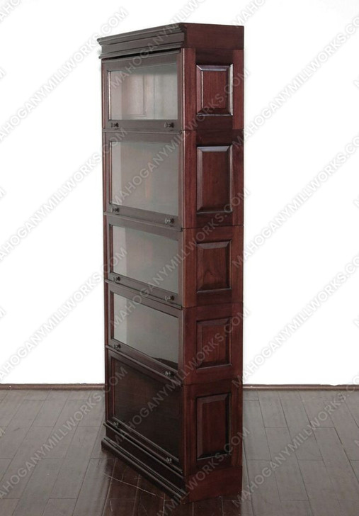 Mahogany 5-Stack Interchangeable Barrister Lawyer's Bookcase