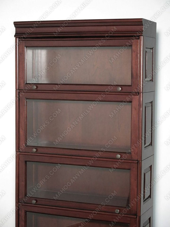 Mahogany 5-Stack Interchangeable Barrister Lawyer's Bookcase