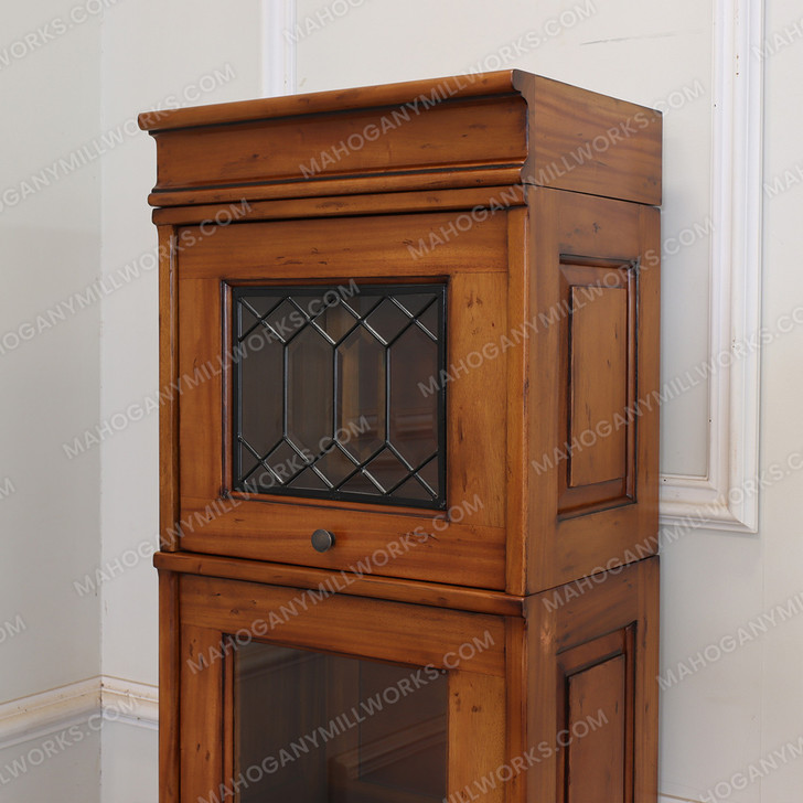 Mahogany 4-Stack Interchangeable Barrister Lawyer's Bookcase