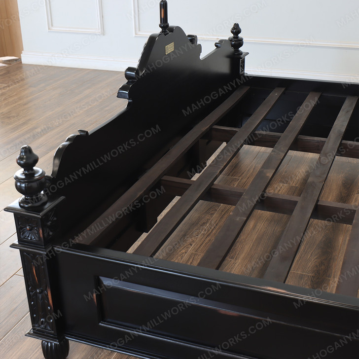 Stained Black Distressed Gothic Demon Gargoyle Bed