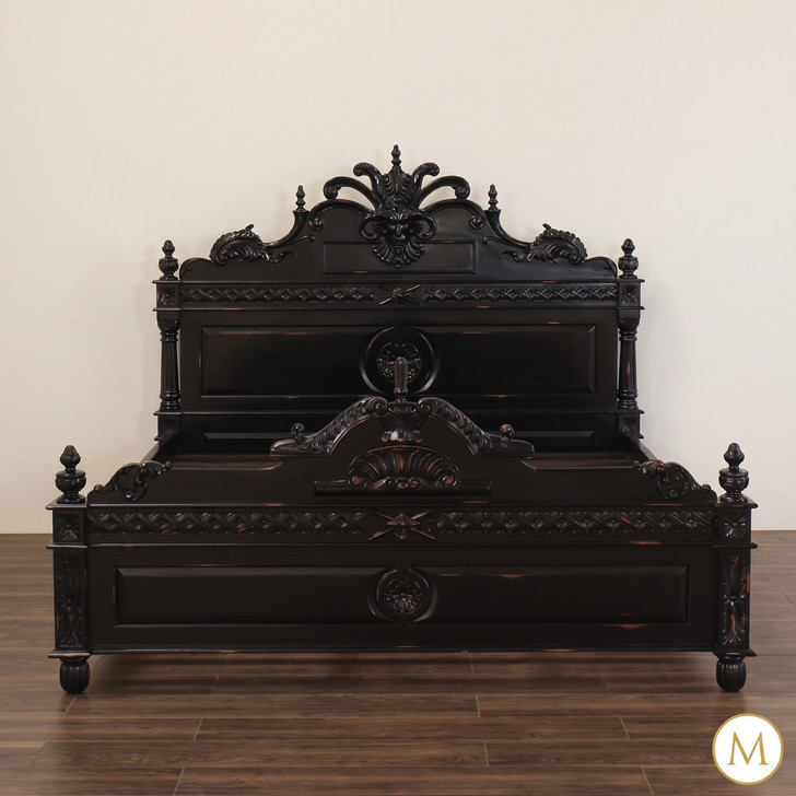 Black Gothic Distressed Gargoyle Bed