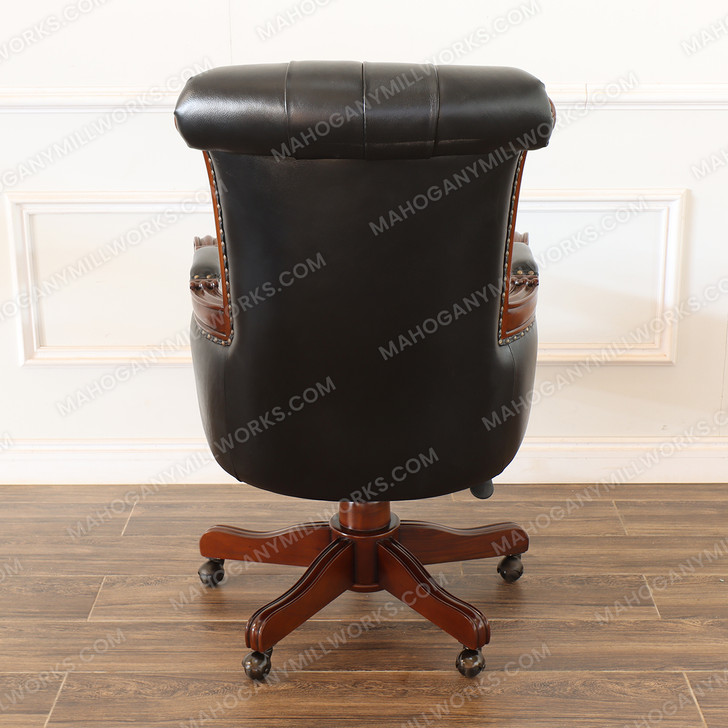The Grand Black Genuine Leather Office Chair