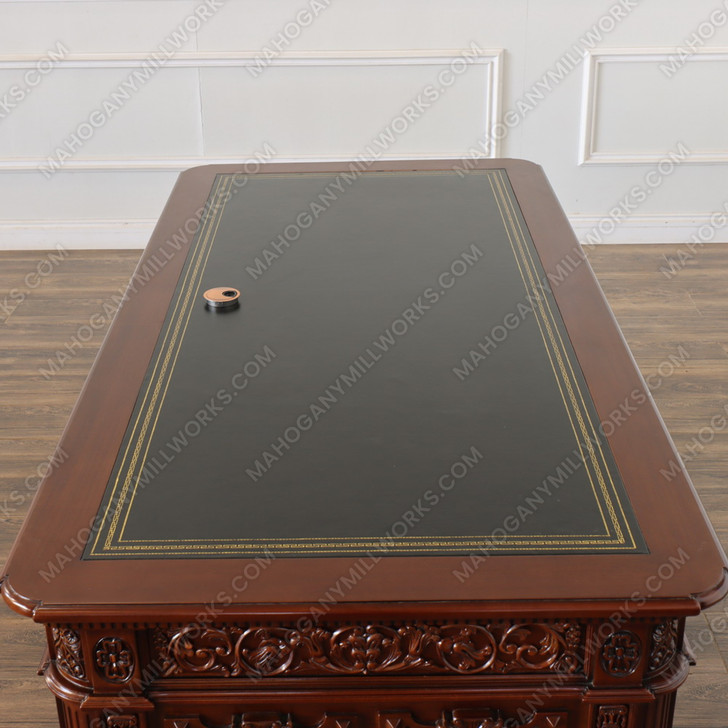 Custom 6ft Executive Office Resolute Desk w/ Leather Top (72" X 36")