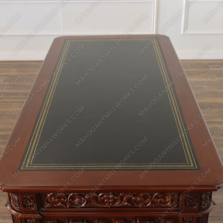 6ft Executive Office Resolute Desk w/ Leather Top (72" X 36")