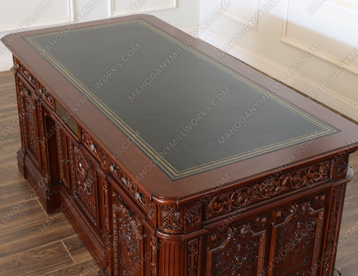 Custom 6ft Executive Office Resolute Desk w/ Leather Top (72" X 36")