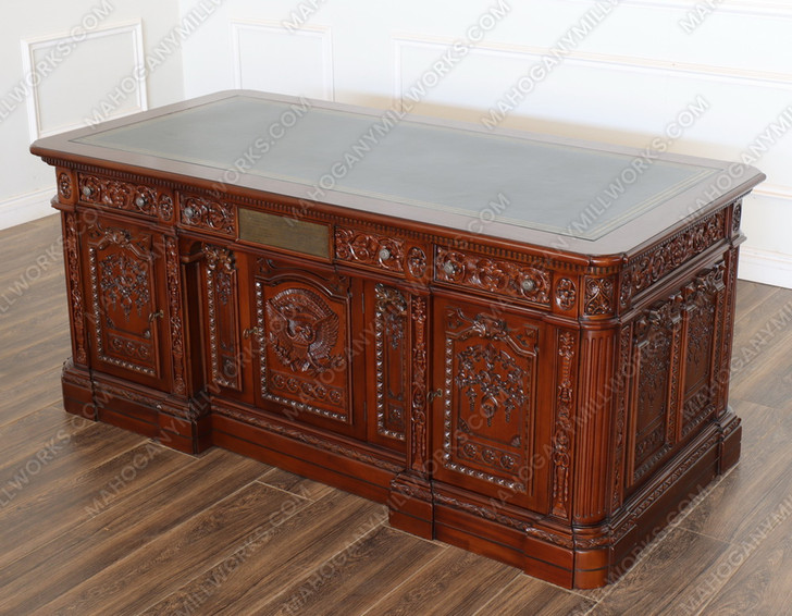 Custom 6ft Executive Office Resolute Desk w/ Leather Top (72" X 36")