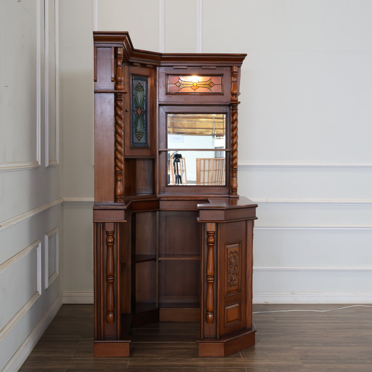 Mahogany Victorian Corner Home Bar