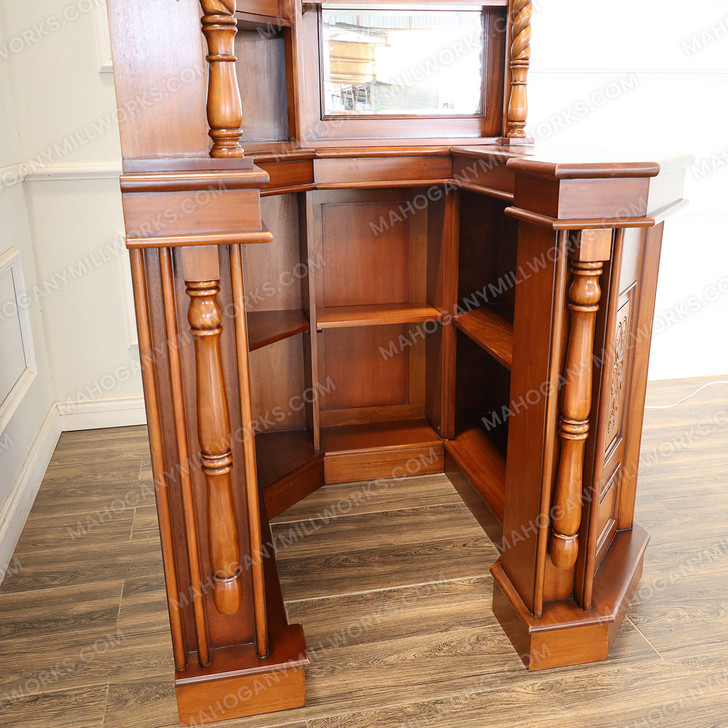 Mahogany Victorian Corner Home Bar