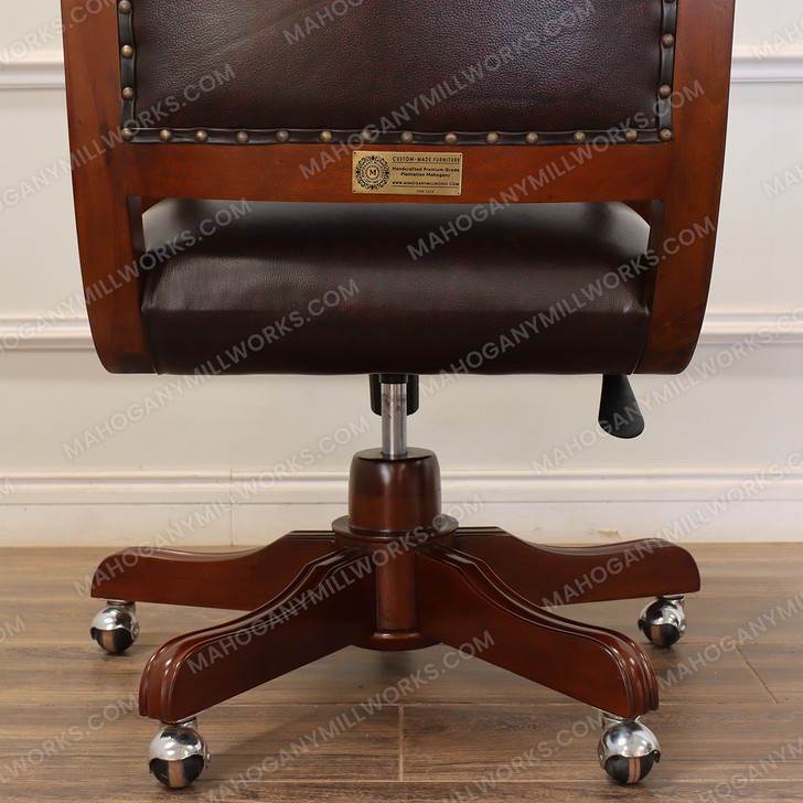 Antique Brown Genuine Leather Executive Office Chair