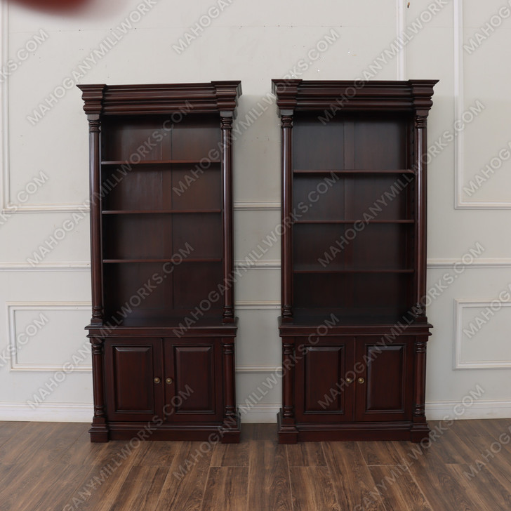 Custom Mahogany Open Bookshelf
