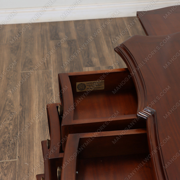 5ft Dark Mahogany Desk with Slide Out Wings