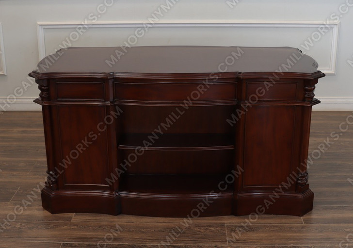 5ft Dark Mahogany Desk with Slide Out Wings