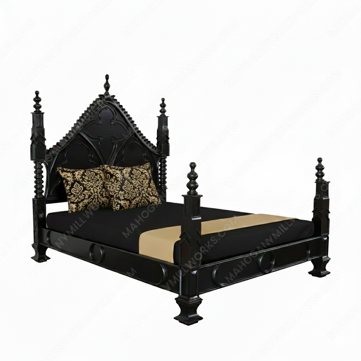Black Gothic Queen Empire Bed
