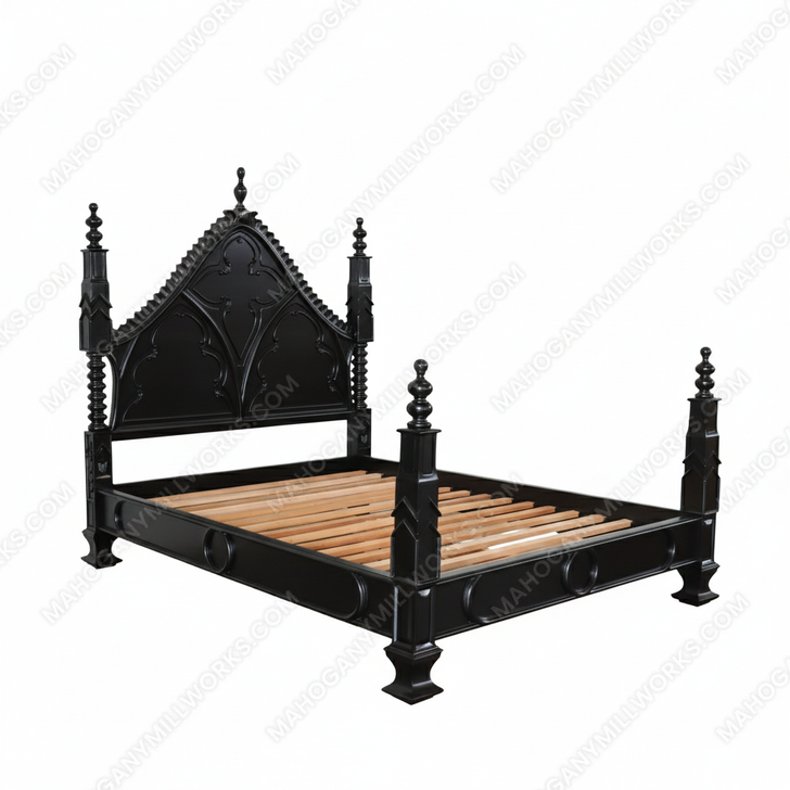 Black Gothic Queen Empire Bed