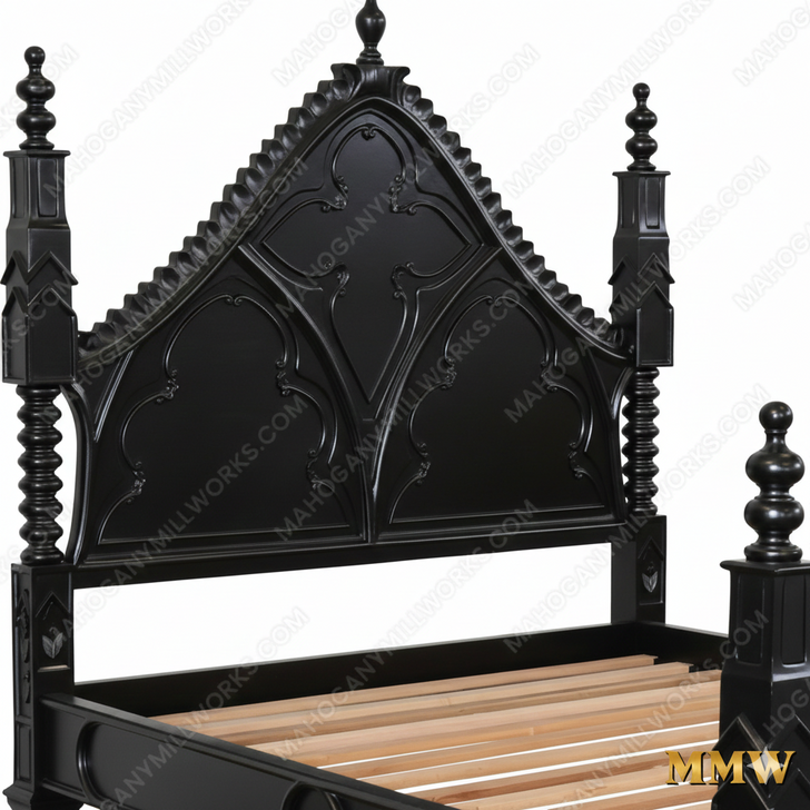 Black Gothic Queen Empire Bed