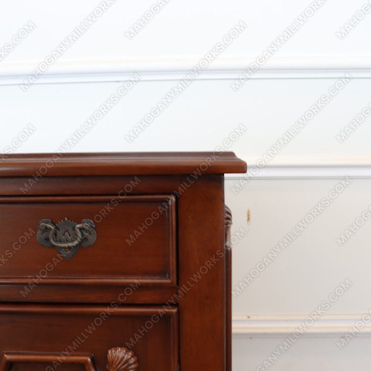 Custom Mahogany Chippendale Sideboard Cabinet