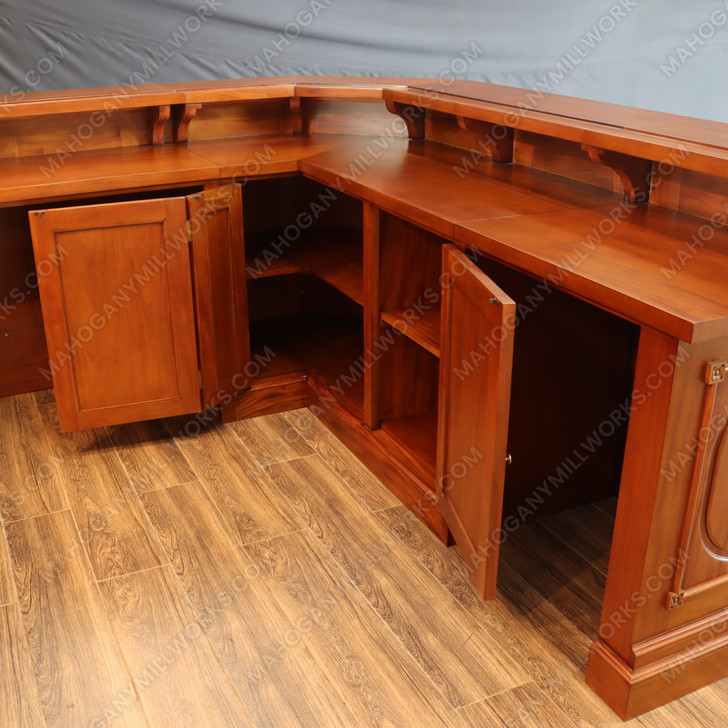 11ft Corner Bar w/ Stained Glass