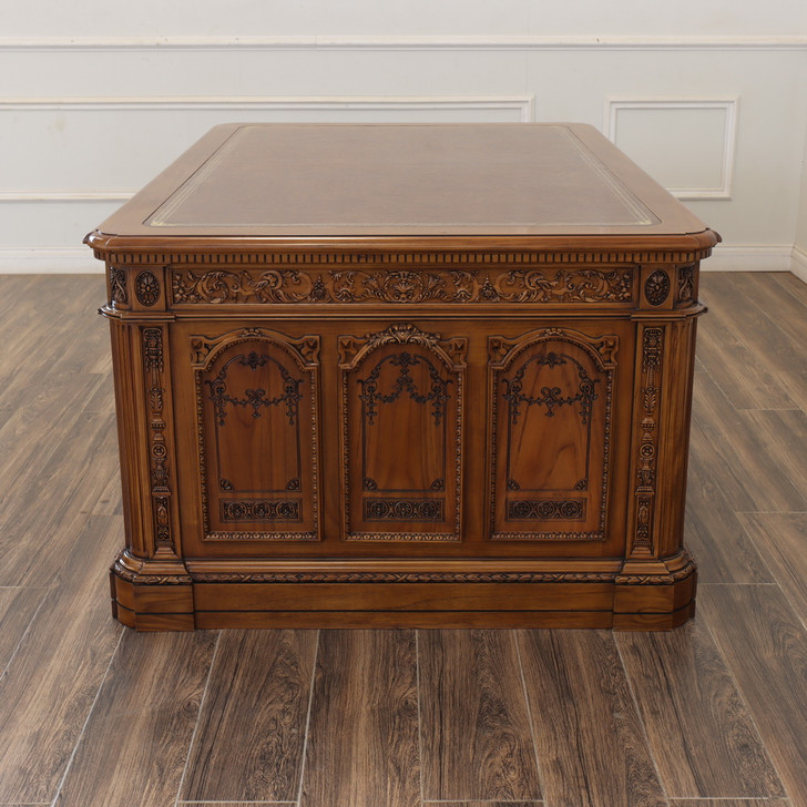 Teak Oval Office Resolute Desk Replica