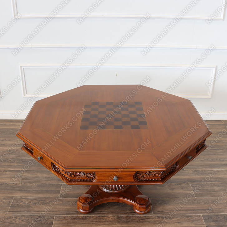 5pc Mahogany Poker/Game Table Set