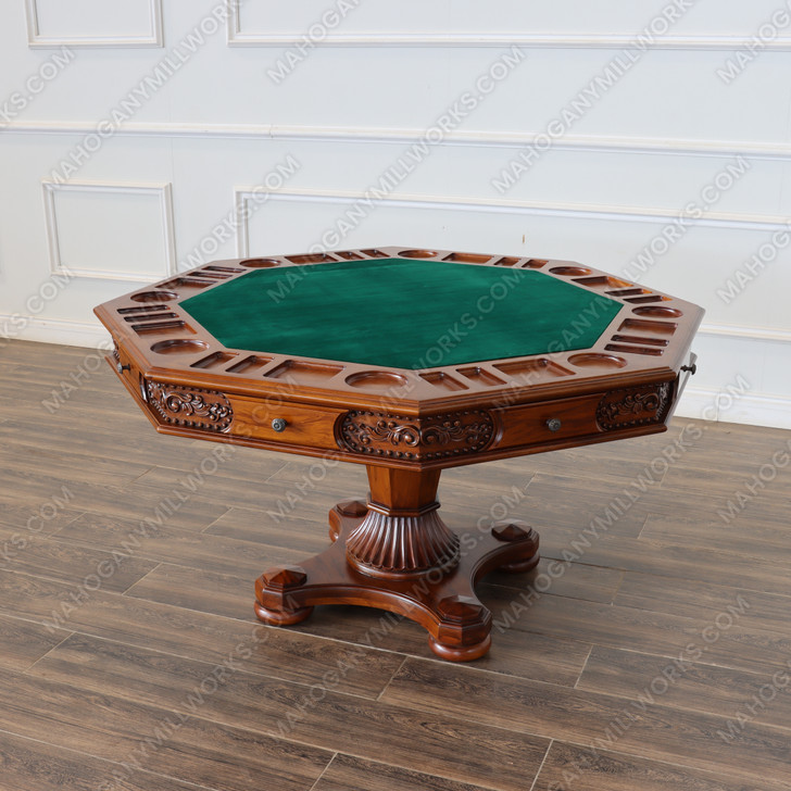 5pc Mahogany Poker/Game Table Set