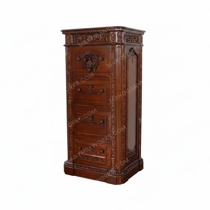 Light Walnut Finish Presidential Resolute Filing Cabinet