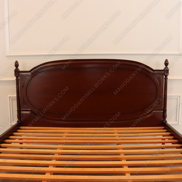 Light Walnut NC French Josephine Bed With Wooden Panel