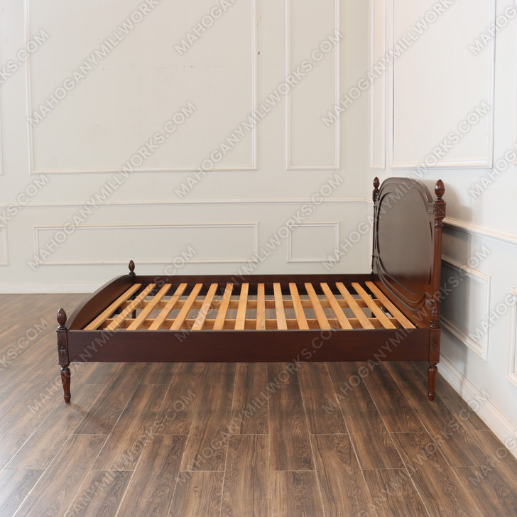 Light Walnut NC French Josephine Bed With Wooden Panel
