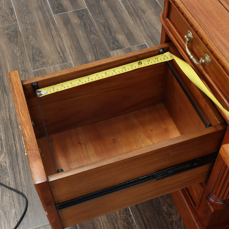 72" Custom mahogany double pedestal credenza desk