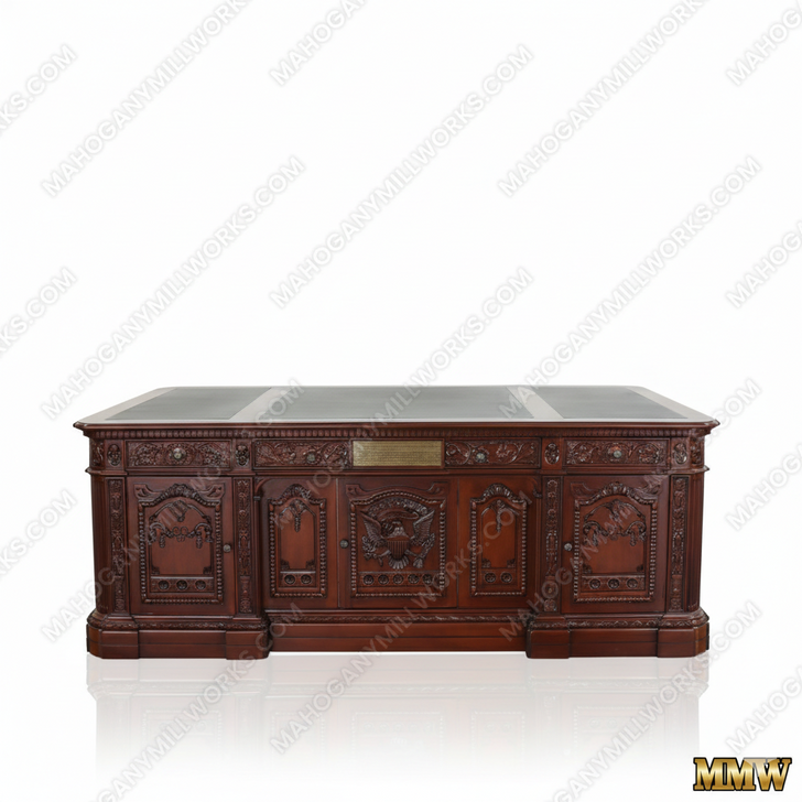 7ft Solid Mahogany Oval Office Resolute Desk