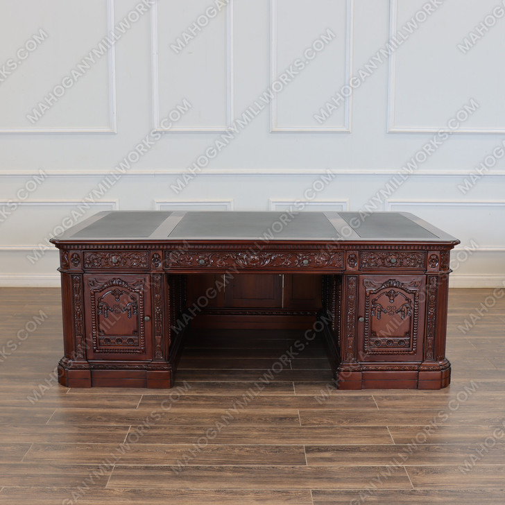7ft Solid Mahogany Oval Office Resolute Desk