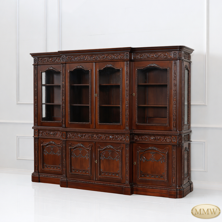 8ft Breakfront Resolute Bookcase