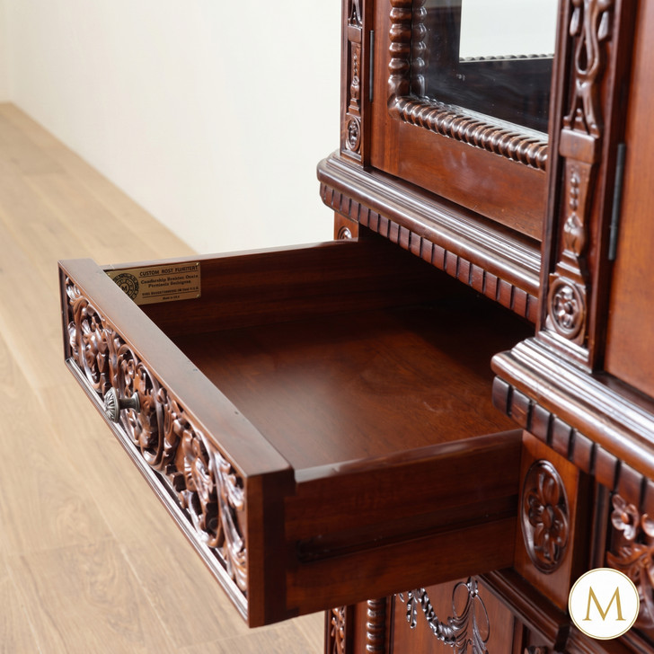 8ft Solid Mahogany Resolute Bookcase