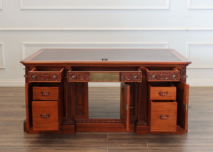 6ft Custom Natural Mahogany Resolute Desk
