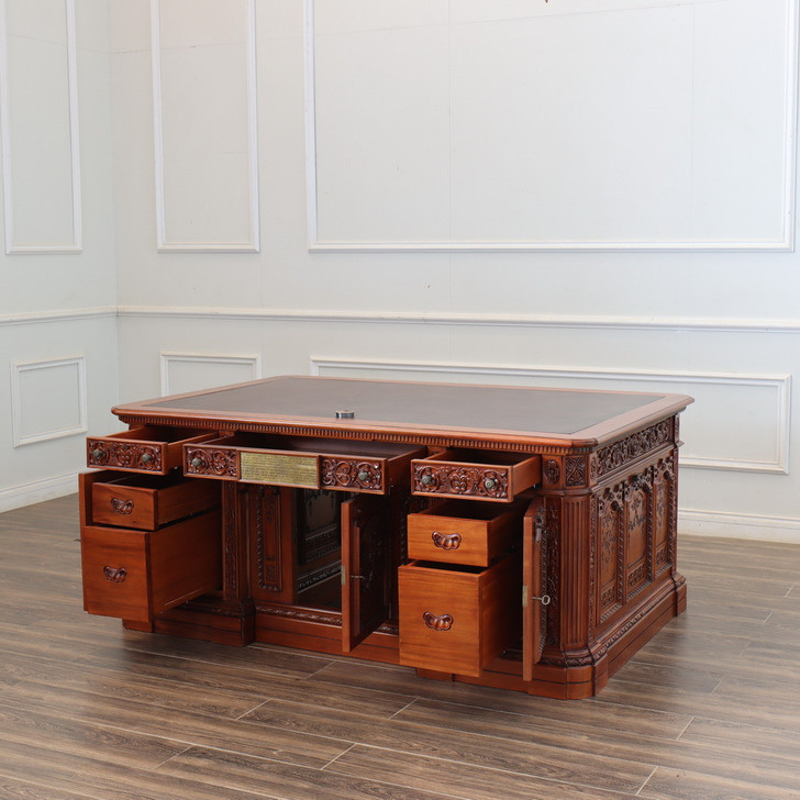6ft Custom Natural Mahogany Resolute Desk