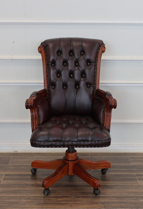 The Grand Brown Genuine Leather Office Chair