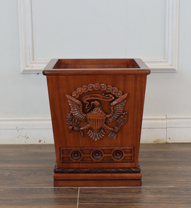 Custom Mahogany Resolute Trash Bin