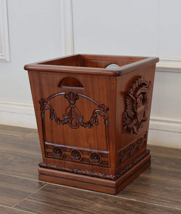 Custom Mahogany Resolute Trash Bin