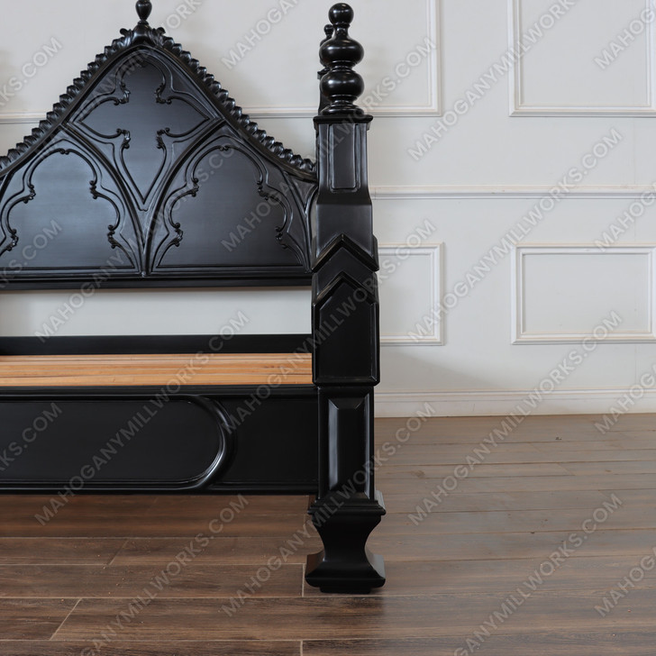 Mahogany Black Gothic Empire Bed
