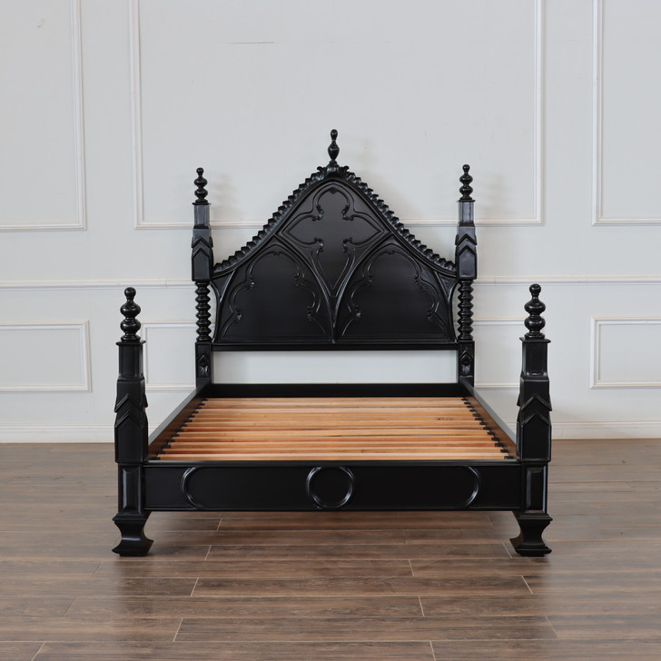 Mahogany Black Gothic Empire Bed