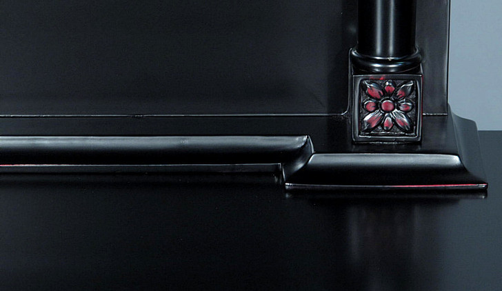 Black w/ Red Undertones 8 Drawer Dresser Base