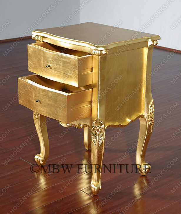 Black 2-Drawer Nightstand Bedside Table