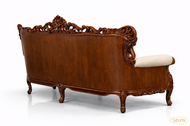 Custom Gothic Loveseat with Wooden Panels