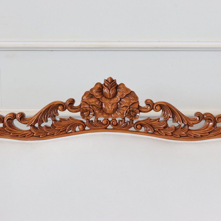 Mahogany Gothic Loveseat with Wooden Back