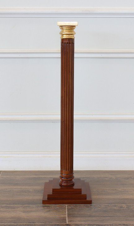 Mahogany Carved Masonic Columns Set (3)
