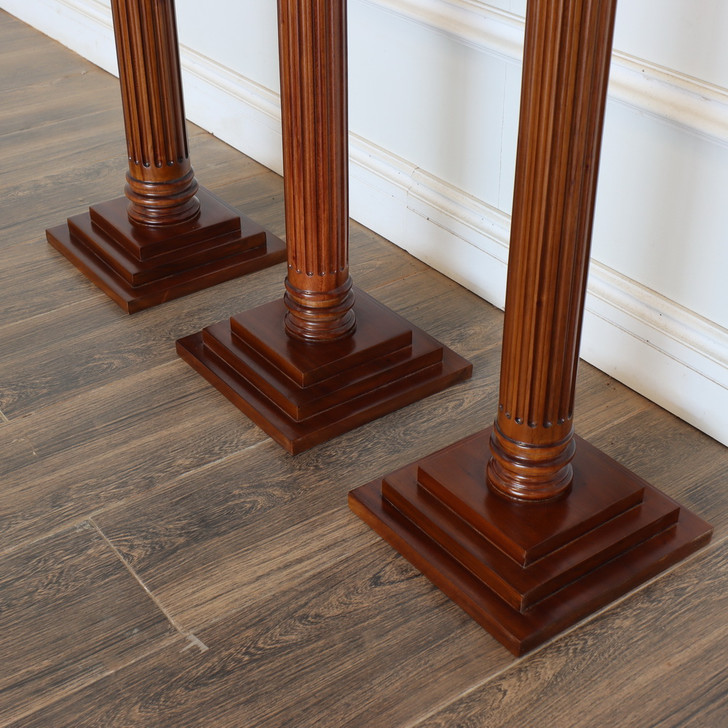 Mahogany Carved Masonic Columns Set (3)
