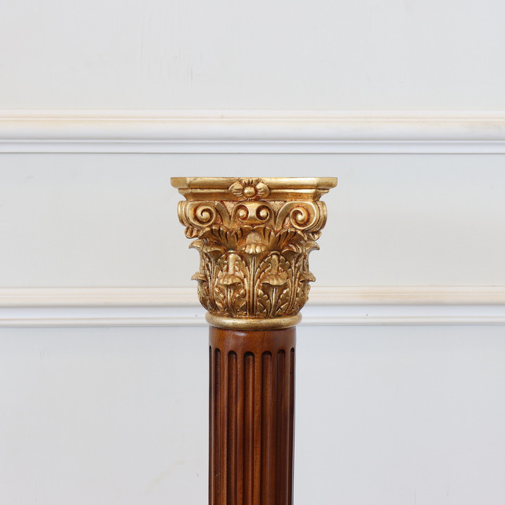 Mahogany Carved Masonic Columns Set (3)